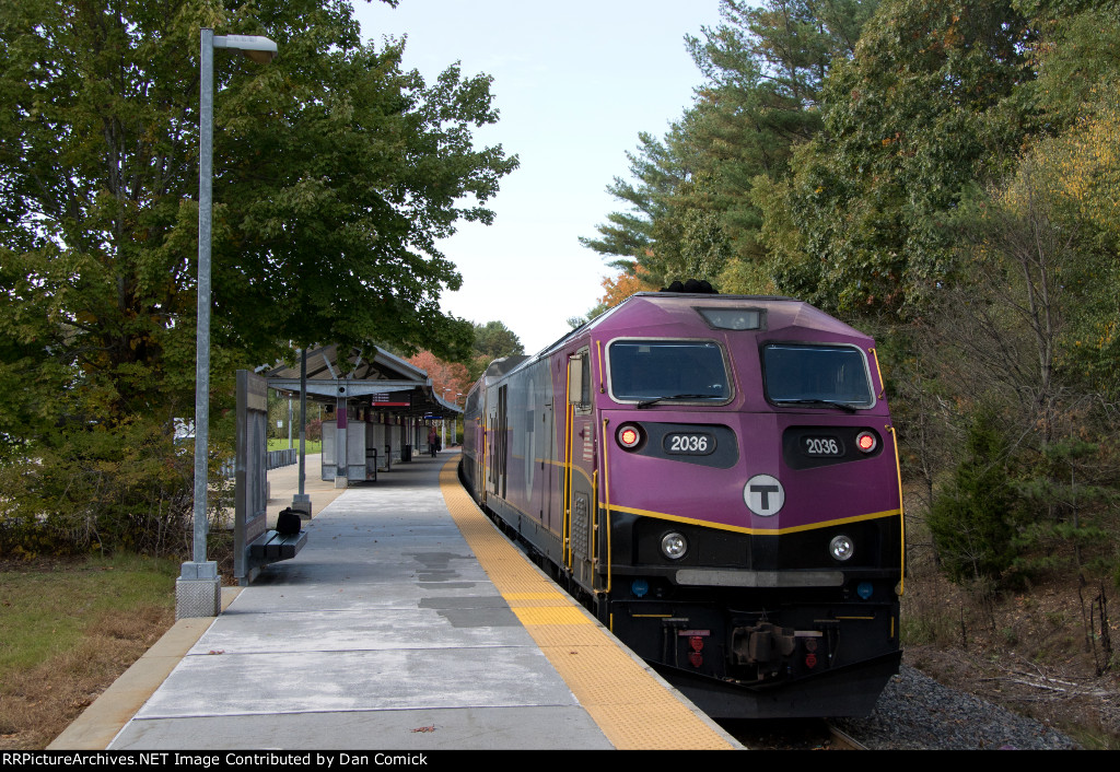 MBTA 2036 at Middleboro/Lakeville Station